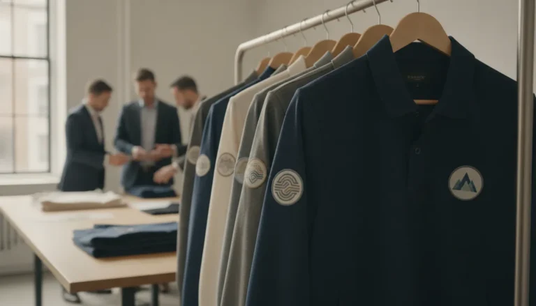 Custom patches applied to corporate uniform apparel