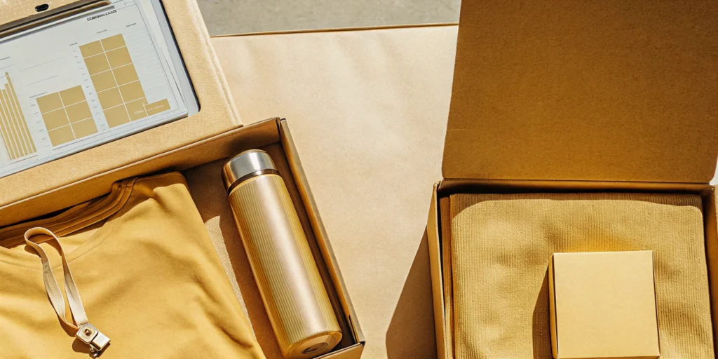 Corporate merchandise and ROI analytics planning
