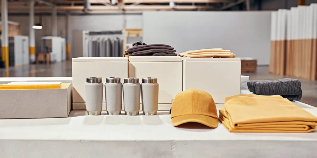 Employee company store merchandise and fulfillment workspace